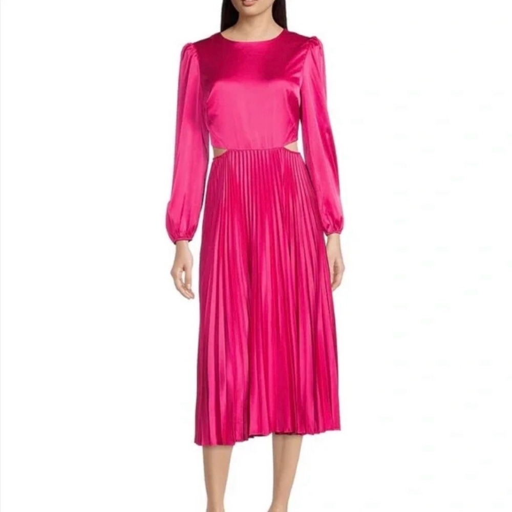 Elegant Pink Long Sleeve Dress